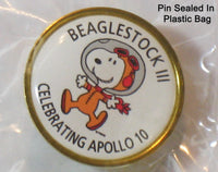 Beaglestock III Pin Celebrating Apollo 10 (May 1969) - Astronaut Flying Ace  RARE!