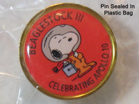 Beaglestock III Pin Celebrating Apollo 10 (May 1969) - Astronaut Snoopy  RARE!