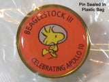 Beaglestock III Pin Celebrating Apollo 10 (May 1969) - Astronaut Woodstock RARE!