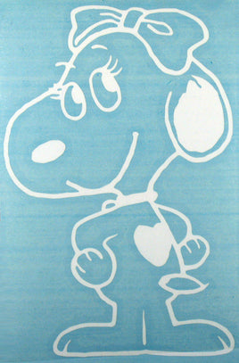 Belle Die - Cut Vinyl Decal - White - snoopn4pnuts.com