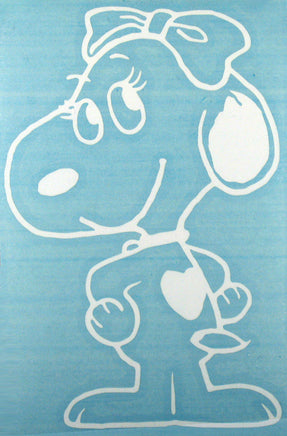 Belle Die - Cut Vinyl Decal - White - snoopn4pnuts.com