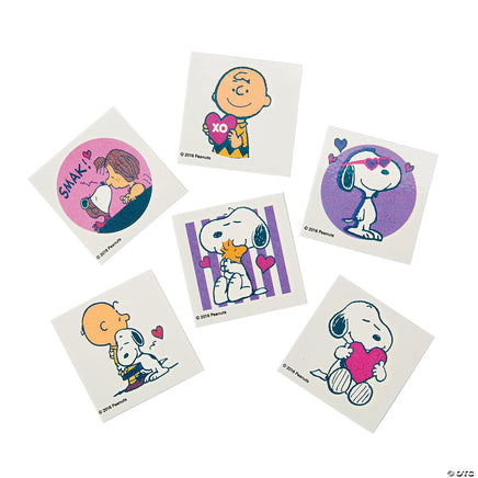 Peanuts Valentine Temporary Tattoos (Safe and Non - Toxic) - snoopn4pnuts.com