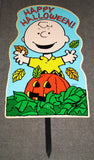 Charlie Brown Giant Halloween Yard Sign / Wall Decor (Near Mint/Never Used Outside)