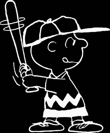 Baseball Charlie Brown Die - Cut Vinyl Decal - White - snoopn4pnuts.com