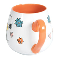 Snoopy Large 20 Oz. Stoneware Mug With Embossed Graphics - snoopn4pnuts.com