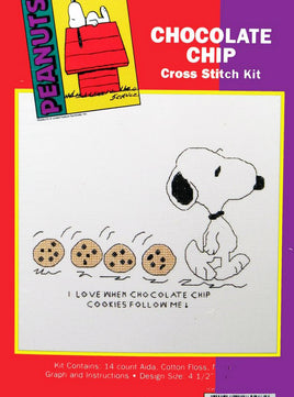 Snoopy Counted Cross Stitch Kit - Chocolate Chip Cookies