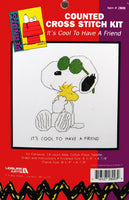 Snoopy Joe Cool Counted Cross Stitch Kit - It's Cool To Have A Friend