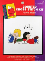 Schroeder & Lucy Cross Stitch Kit - I Love Music