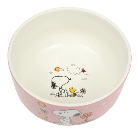 Snoopy Stoneware Bowl / Snack Dish - Love Begins To Bloom - snoopn4pnuts.com
