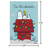 Snoopy Christmas Cards With Glitter Accents - 'Tis The Season