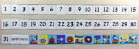 Danbury Mint Figurine Of The Month Wood Display With Calendar Tiles (MINT/LIKE NEW!) - snoopn4pnuts.com