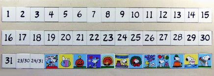 Danbury Mint Figurine Of The Month Wood Display With Calendar Tiles (MINT/LIKE NEW!) - snoopn4pnuts.com