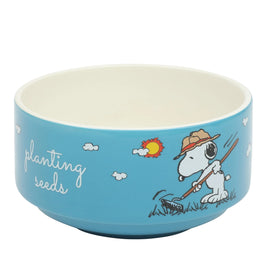 Snoopy Stoneware Bowl / Snack Dish - Planting Seeds - snoopn4pnuts.com