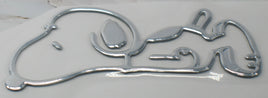 Snoopy Thick Faux - Chrome Self - Adhesive Car, Laptop, Luggage Vinyl Emblem - snoopn4pnuts.com