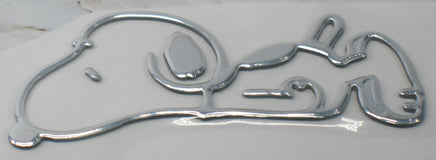 Snoopy Thick Faux - Chrome Self - Adhesive Car, Laptop, Luggage Vinyl Emblem - snoopn4pnuts.com