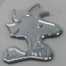 Woodstock Thick Faux - Chrome Self - Adhesive Car, Laptop, Luggage Vinyl Emblem - snoopn4pnuts.com