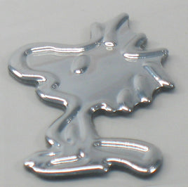 Woodstock Thick Faux - Chrome Self - Adhesive Car, Laptop, Luggage Vinyl Emblem - snoopn4pnuts.com