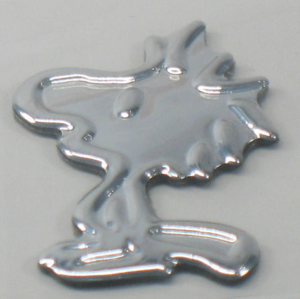 Woodstock Thick Faux - Chrome Self - Adhesive Car, Laptop, Luggage Vinyl Emblem - snoopn4pnuts.com