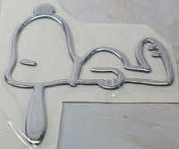 Snoopy Thick Faux - Chrome Self - Adhesive Car, Laptop, Luggage Vinyl Emblem (5 Designs To Choose From) - snoopn4pnuts.com