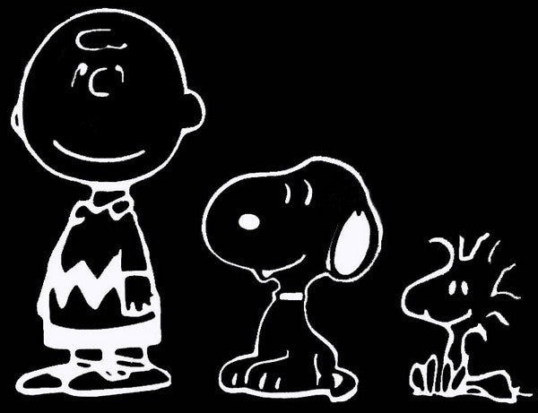 Peanuts 3-Piece Die-Cut Vinyl Decal Set - Black | snoopn4pnuts.com