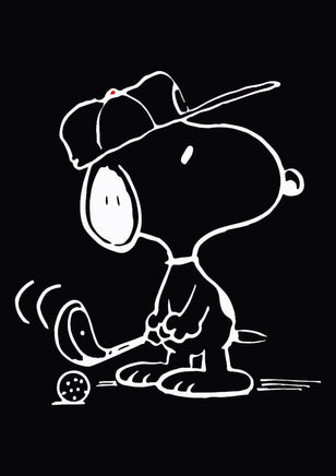 Snoopy Golfer Die - Cut Vinyl Decal - White - snoopn4pnuts.com