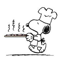 Snoopy Chef / Baker Die-Cut Vinyl Decal - Black