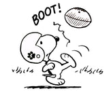 Snoopy Football Die-Cut Vinyl Decal - Black