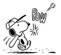 Snoopy Baseball Die-Cut Vinyl Decal - Black (Copy)