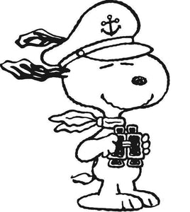 Snoopy Navy Sailor Die - Cut Vinyl Decal - Black - snoopn4pnuts.com