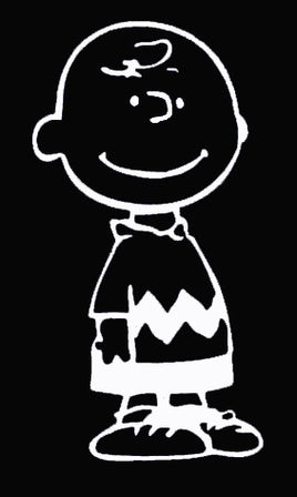 Charlie Brown Die-Cut Vinyl Decal - White