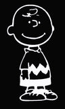 Charlie Brown Die-Cut Vinyl Decal - White