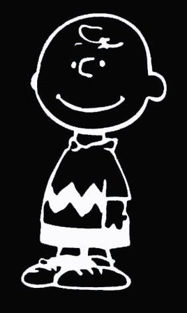 Charlie Brown Die - Cut Vinyl Decal - White - snoopn4pnuts.com
