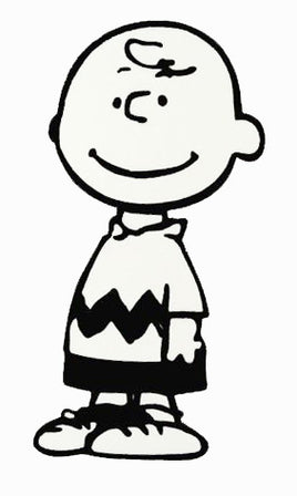 Charlie Brown Die-Cut Vinyl Decal - Black