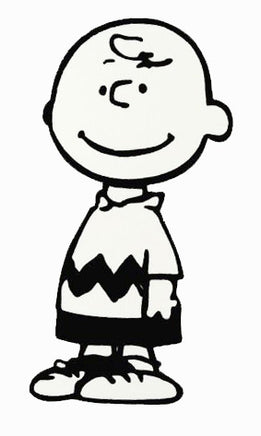 Charlie Brown Die-Cut Vinyl Decal - Black