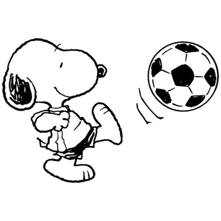 Snoopy Soccer Die - Cut Vinyl Decal - Black - snoopn4pnuts.com