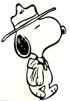 Snoopy Beaglescout Die-Cut Vinyl Decal - Black