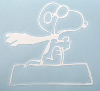 Flying Ace Snoopy Die-Cut Vinyl Decal - White