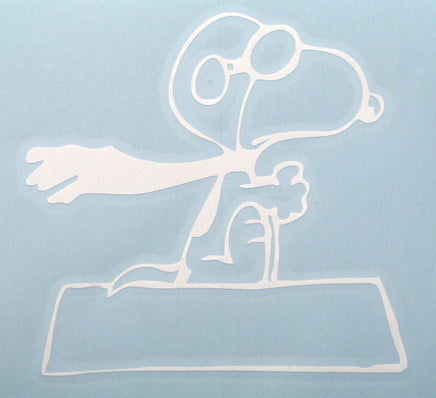 Flying Ace Snoopy Die - Cut Vinyl Decal - White - snoopn4pnuts.com