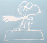 Flying Ace Snoopy Die-Cut Vinyl Decal - White