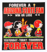 Snoopy College Football Indoor/Outdoor Waterproof Vinyl Decal - Arizona State Sun Devils