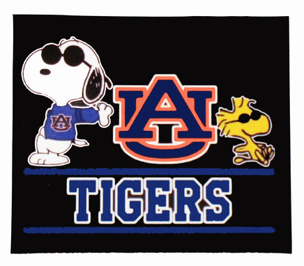 Snoopy College Football Indoor/Outdoor Waterproof Vinyl Decal - Auburn Tigers - snoopn4pnuts.com