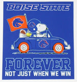 Snoopy College Football Indoor/Outdoor Waterproof Vinyl Decal - Boise State Broncos