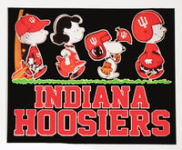 Snoopy College Football Indoor/Outdoor Waterproof Vinyl Decal - Indiana Hoosiers