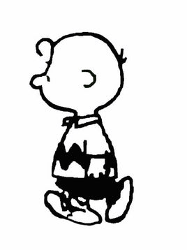 Charlie Brown Walking Die - Cut Vinyl Decal - Black - snoopn4pnuts.com