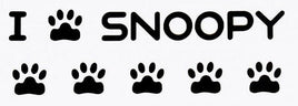 I Love Snoopy Die - Cut Vinyl Decal - Black - snoopn4pnuts.com
