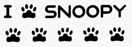 I Love Snoopy Die - Cut Vinyl Decal - Black - snoopn4pnuts.com