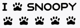 I Love Snoopy Die-Cut Vinyl Decal - Black
