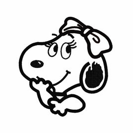 Belle Die - Cut Vinyl Decal - Black - snoopn4pnuts.com