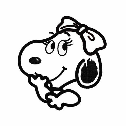Belle Die - Cut Vinyl Decal - Black - snoopn4pnuts.com