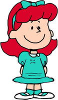 Little Red-Haired Girl Indoor/Outdoor Die-Cut Vinyl Decal (Solid Fill-Full Color)